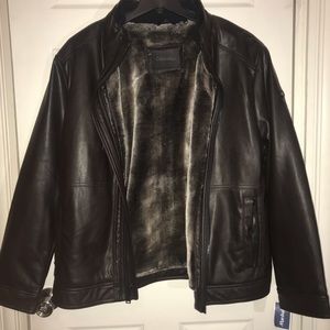 🆕 Men’s Calvin Klein Faux Leather Coat